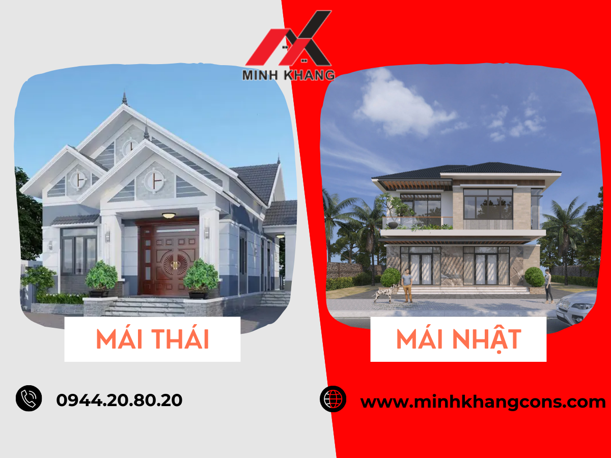 Lựa Chọn Biệt Thự Mái Thái Hay Mái Nhật Minh Khang Construction