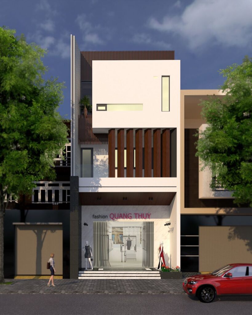 Mẫu Nhà 3 Tầng Kết Hợp Kinh Doanh