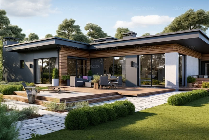 Mẫu Nhà Cấp 4 120m2 3 Phòng Ngủ 1 Thờ