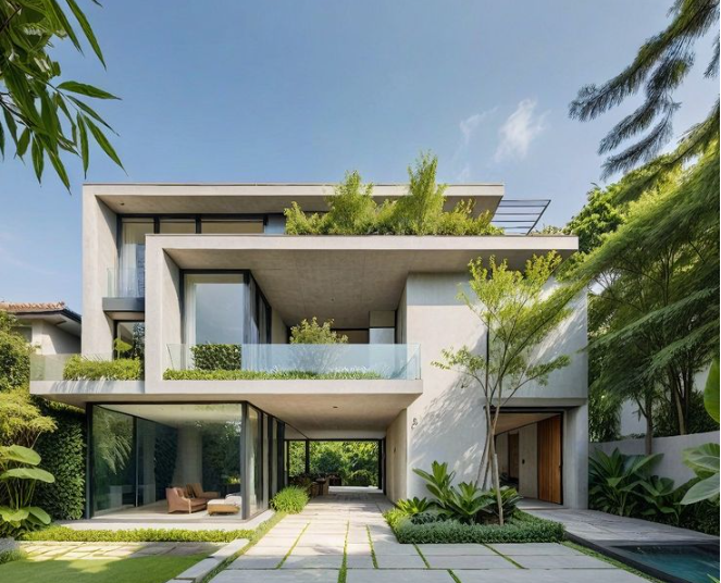 Mẫu Nhà Phố Tối Giản Có Sân Vườn