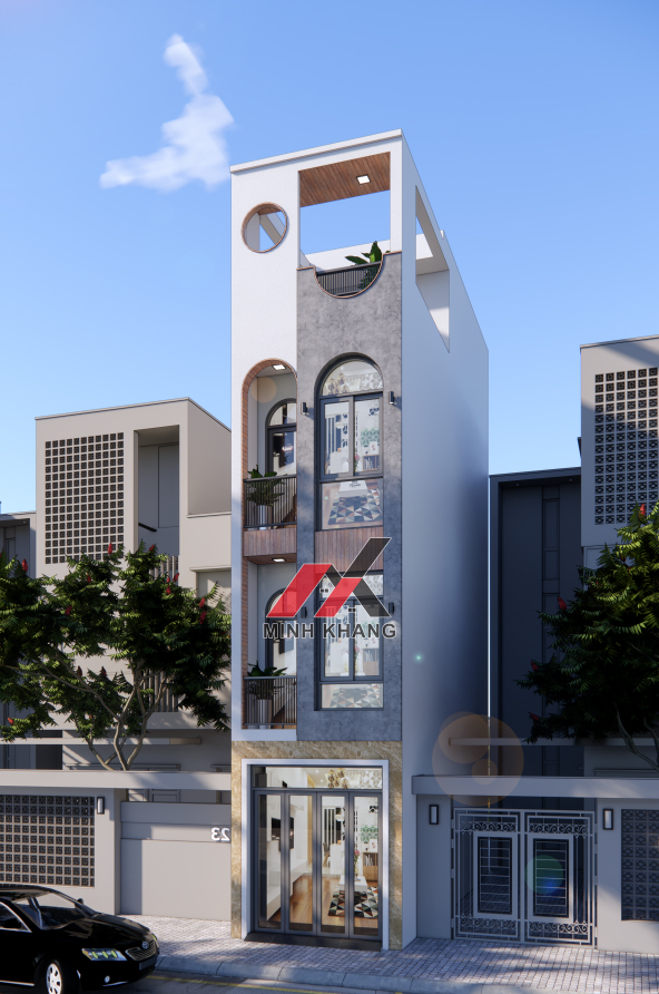 Nhà Phố 3 Tầng 1 Tum Phong Cách Hiện đại