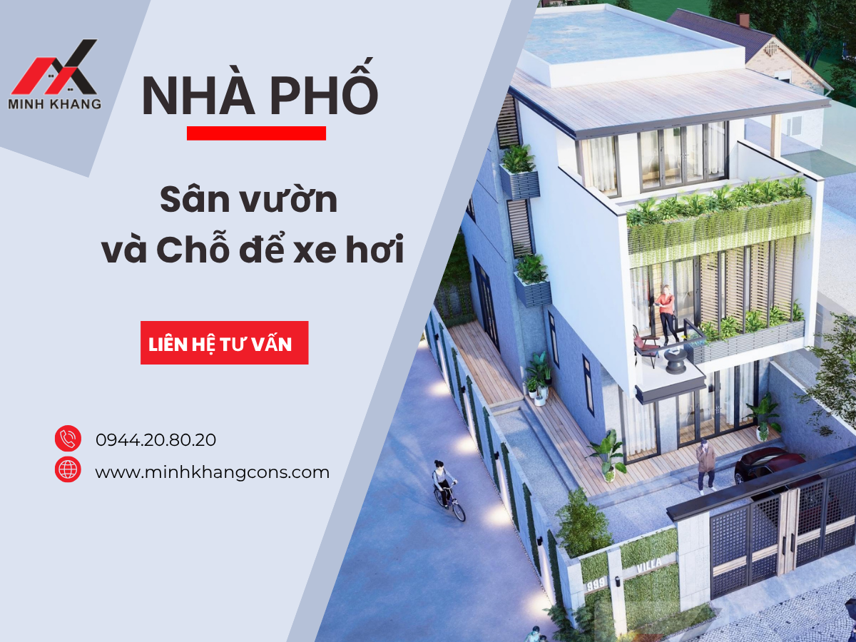 Nhà Phố Có Sân Vườn Và Chỗ đổ Xe Hơi