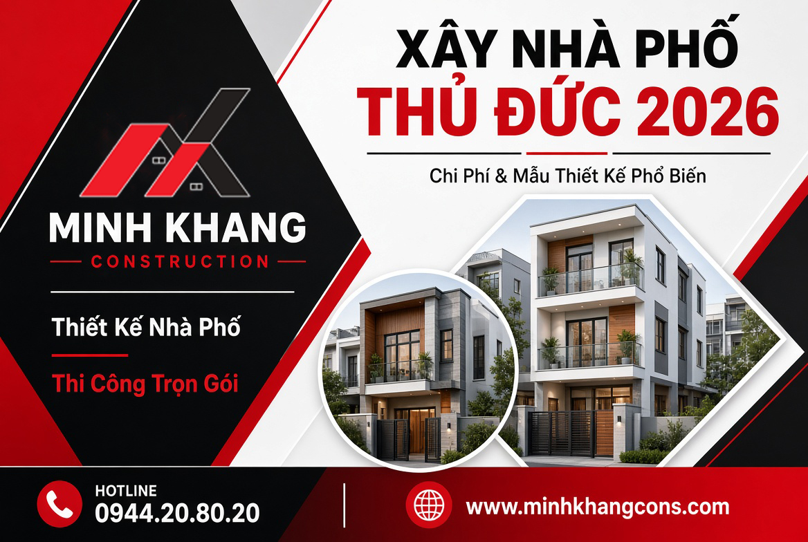 XÂy NhÀ PhỐ Ở ThỦ ĐỨc Chi PhÍ VÀ MẪu ThiẾt KẾ PhỔ BiẾn NĂm 2026