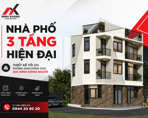 Nhà Phố 3 Tầng Hiện đại Cho Gia đình Nhiều Thế Hệ